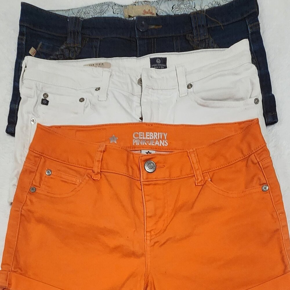 Lot of 3 Shorts, Jalate, Adriano Goldschmied & Celebrity Pink Jeans. #48